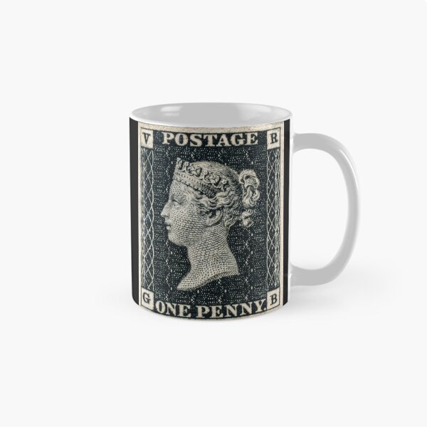 Item preview, Penny Black, the world's first postage stamp 1840, portrait of the young Queen Victoria designed and sold by Schulz Lightprint Studio.