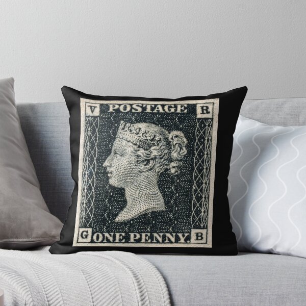 Item preview, Penny Black, the world's first postage stamp 1840, portrait of the young Queen Victoria designed and sold by Schulz Lightprint Studio.