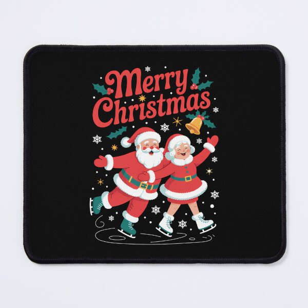 Item preview, Merry Christmas Happy Cute Mrs Claus and Mr Claus designed and sold by CookWorldLaughs.