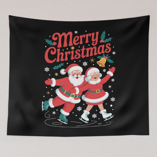 Item preview, Merry Christmas Happy Cute Mrs Claus and Mr Claus designed and sold by CookWorldLaughs.