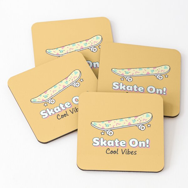 Item preview, Rad 90s Skateboard Pattern​&Sticker​ - Pastel Pop Retro 80s Minimalist Cool Vibes designed and sold by cozy corner co. .