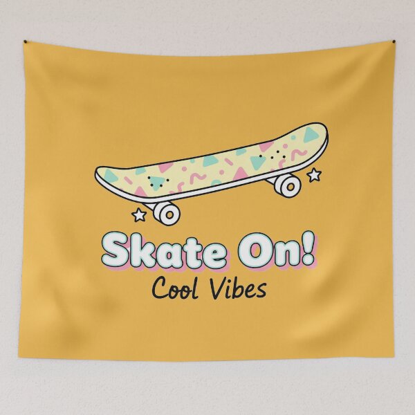 Item preview, Rad 90s Skateboard Pattern​&Sticker​ - Pastel Pop Retro 80s Minimalist Cool Vibes designed and sold by cozy corner co. .