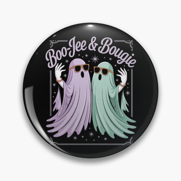 Item preview, Boo-Jee & Bougie Ghost Friends T-Shirt | Sassy Retro Spooky Season Gift designed and sold by DarylWelsh2024.