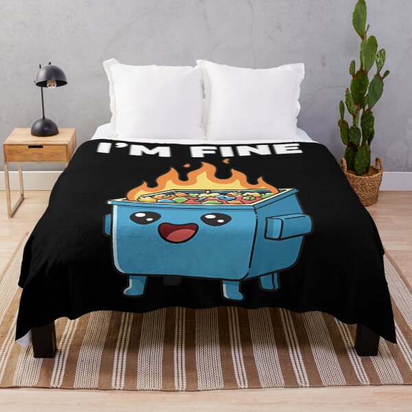 Item preview, I’m Fine Cute Dumpster Fire Cartoon designed and sold by Mason-Pride.