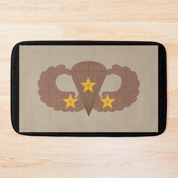 Item preview, Badge - Army - Parachutist - Basic - 3 Combat Star - Subdued - Desert X 300 designed and sold by Military Insignia Products.