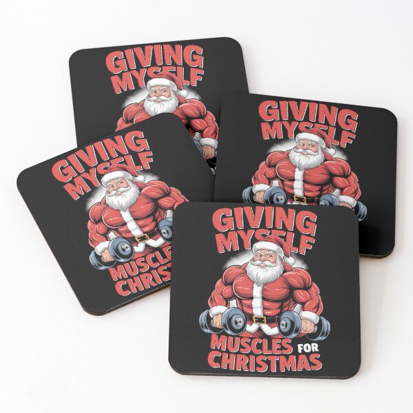 Item preview, Muscle Xmas weightlifting Santa Claus Christmas designed and sold by CookWorldLaughs.
