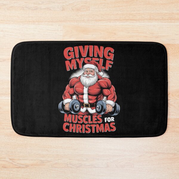 Item preview, Muscle Xmas weightlifting Santa Claus Christmas designed and sold by CookWorldLaughs.