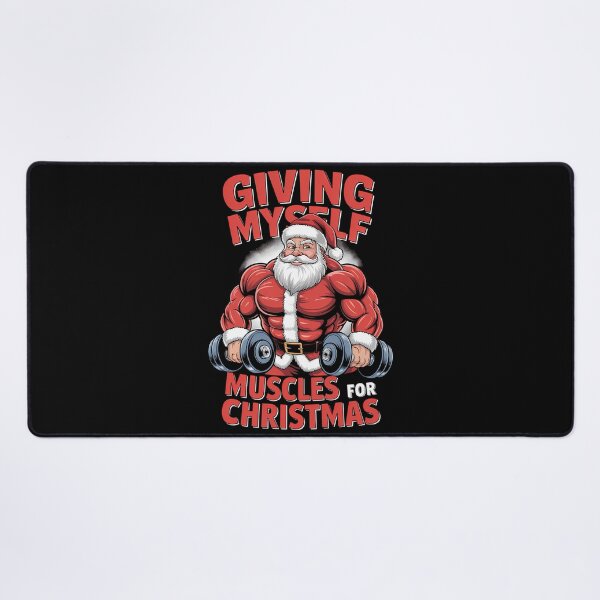 Item preview, Muscle Xmas weightlifting Santa Claus Christmas designed and sold by CookWorldLaughs.