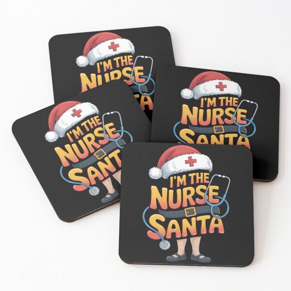 Item preview, Nurse Santa Claus Xmas Christmas Registered Nurse designed and sold by CookWorldLaughs.