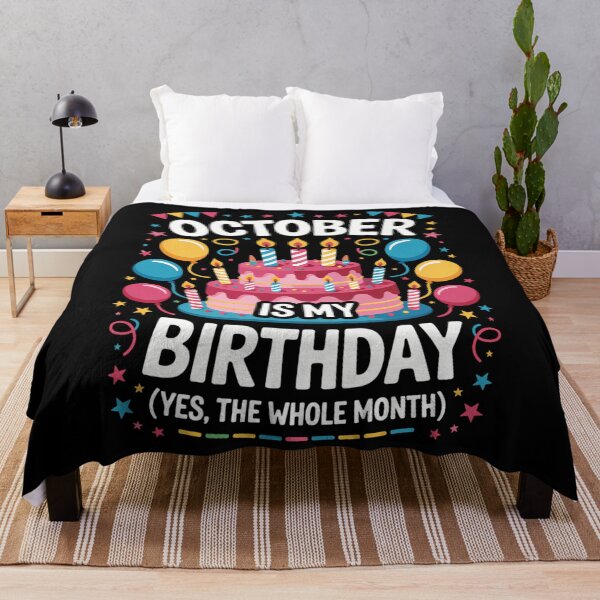 Item preview, October Is My Birthday Birthday Bday Party  designed and sold by CookWorldLaughs.