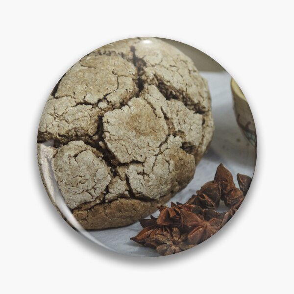 Item preview, Rustic Cracked Bread Loaf With Star Anise And Ceramic Cup On White Tablecloth designed and sold by Nmallia.