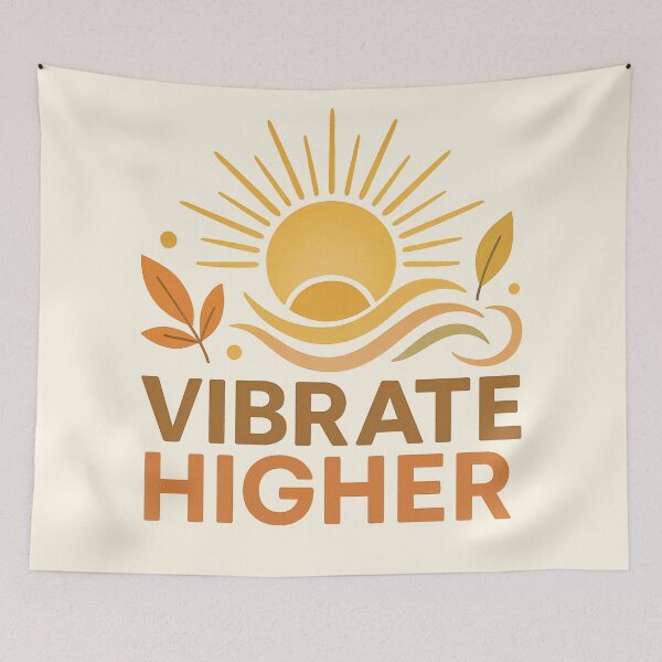Item preview, Vibrate Higher – Positive Energy Sun Design for High Vibes & Mindful Souls designed and sold by Softly Studio.
