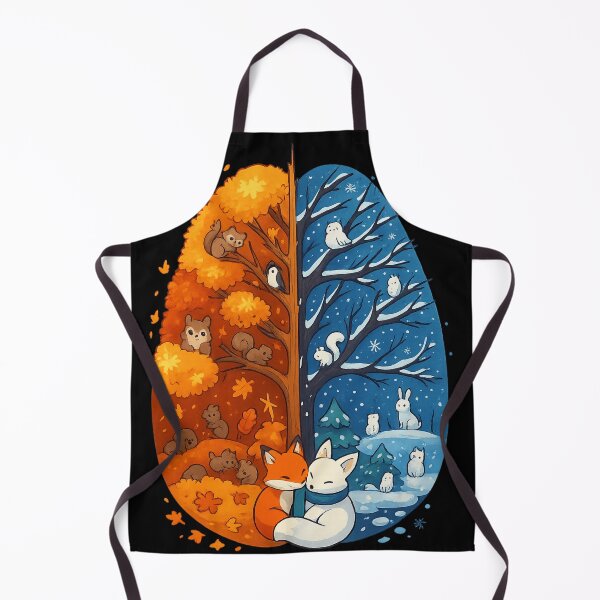 Item preview, Autumn and Winter Fox Love – Cozy Seasonal Forest Art designed and sold by haitrieuic96.