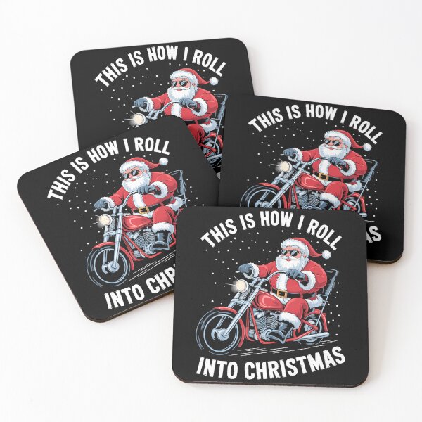 Item preview, Santa Claus  Motorcycle Motorbike Christmas designed and sold by DoorwayThreads.