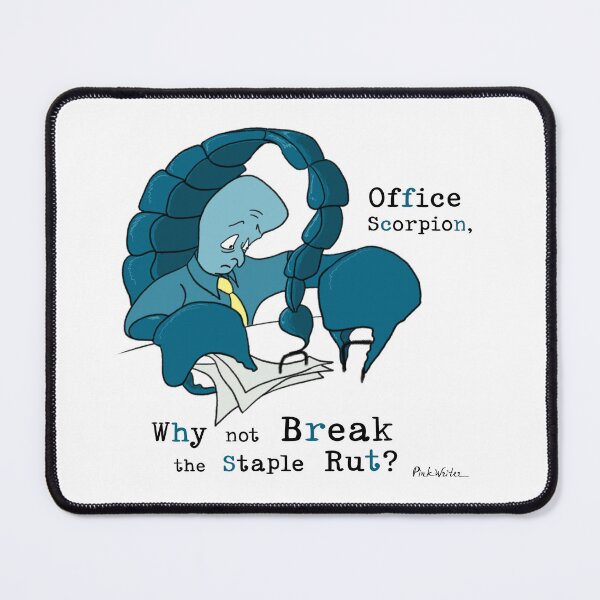 Item preview, Sad Office Scorpion’s Staple Routine Blues designed and sold by Pink Writer.