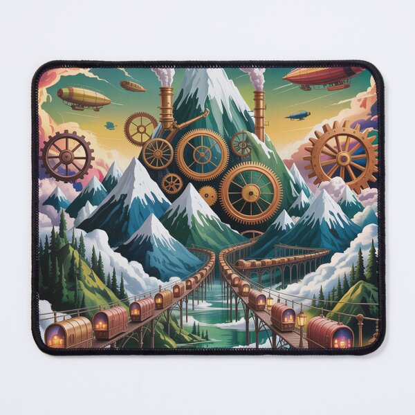 Item preview, mountain snowy landscape in surreal steampunk style designed and sold by Lilashakti ⭐️ ⭐️ ⭐️ ⭐️ ⭐️.