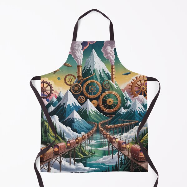 Item preview, mountain snowy landscape in surreal steampunk style designed and sold by Lilashakti ⭐️ ⭐️ ⭐️ ⭐️ ⭐️.