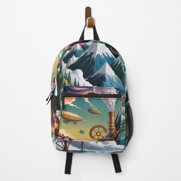 Item preview, mountain snowy landscape in surreal steampunk style designed and sold by Lilashakti ⭐️ ⭐️ ⭐️ ⭐️ ⭐️.