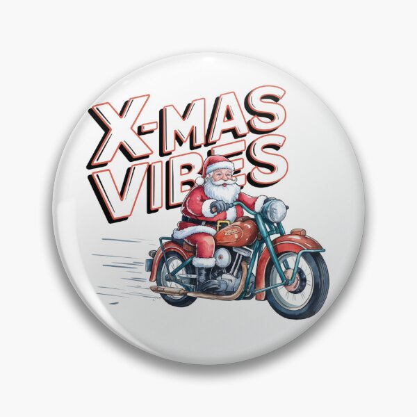 Item preview, Funny Christmas Biker Design - X-MAS VIBES Jolly Santa on Motorcycle designed and sold by yelkenb.