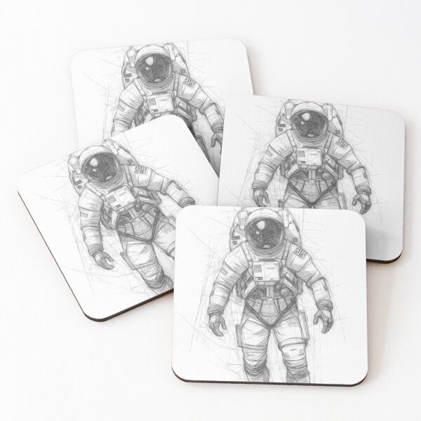 Item preview, Spaceman Pencil Sketch designed and sold by Leon Woods Pencil Art.
