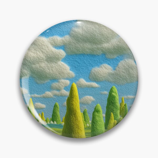 Item preview, Felted Spring Meadow Cartoon Art designed and sold by Wall Hues.
