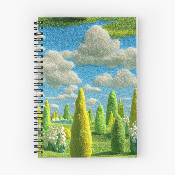 Item preview, Felted Spring Meadow Cartoon Art designed and sold by Wall Hues.