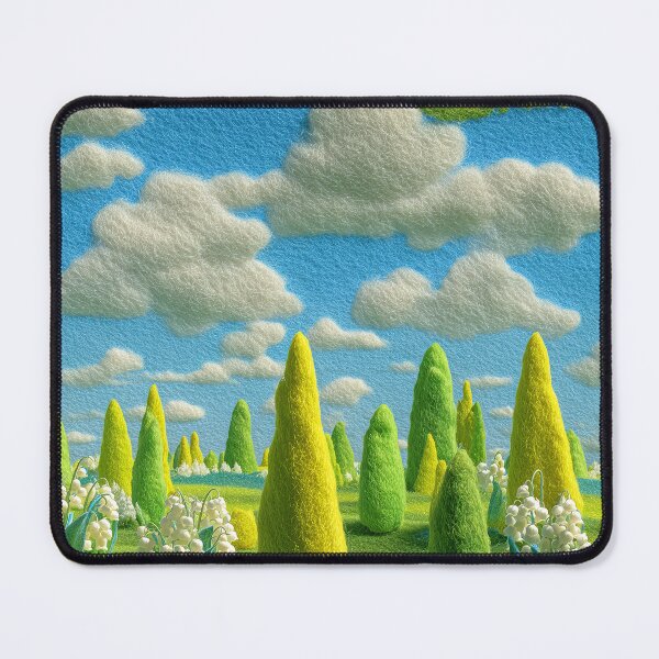 Item preview, Felted Spring Meadow Cartoon Art designed and sold by Wall Hues.