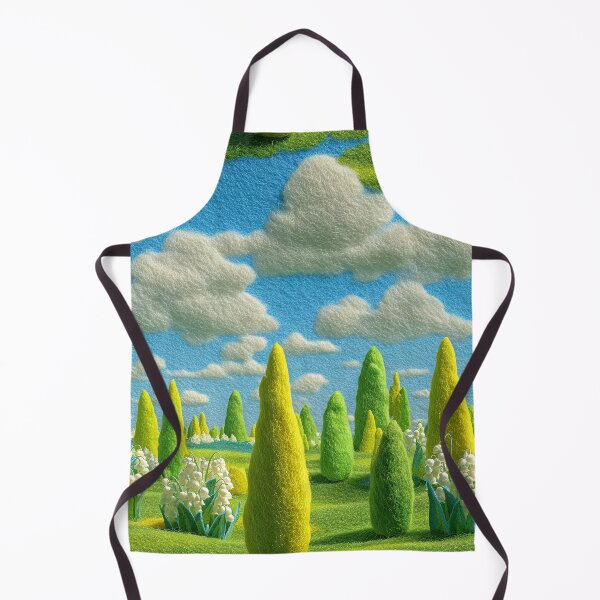 Item preview, Felted Spring Meadow Cartoon Art designed and sold by Wall Hues.