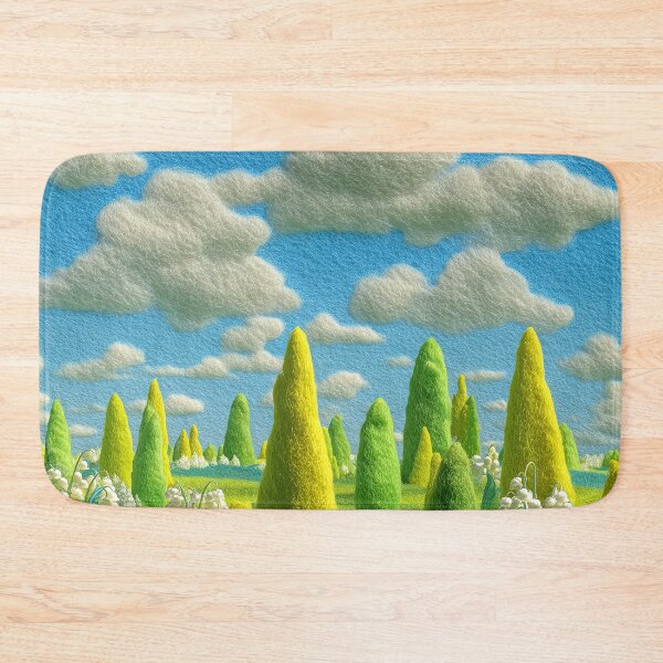 Item preview, Felted Spring Meadow Cartoon Art designed and sold by Wall Hues.