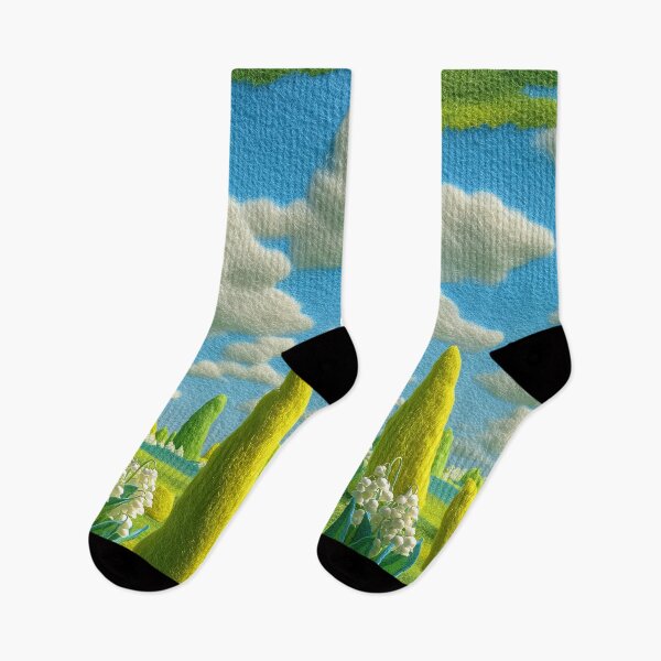 Item preview, Felted Spring Meadow Cartoon Art designed and sold by Wall Hues.