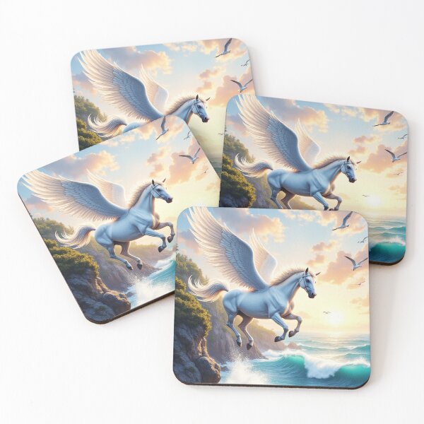 Item preview, Pegasus Soaring Over The Sea designed and sold by Fanta-sticky.