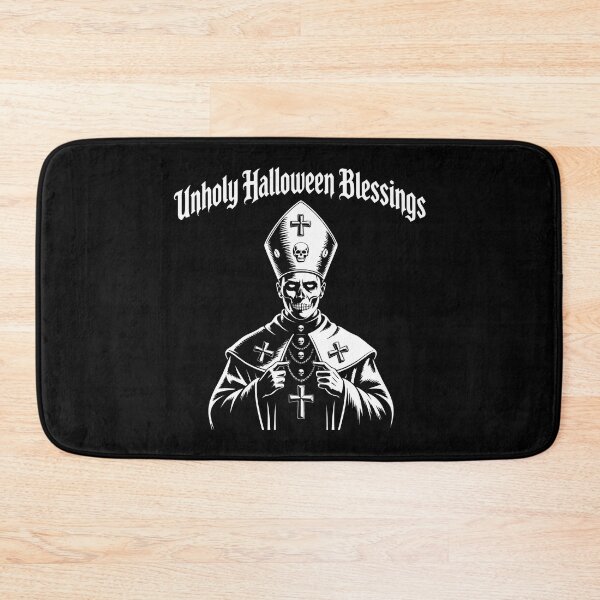 Item preview, Dark Humor Halloween Art with Skull Mitre Cleric designed and sold by SplashTastic.