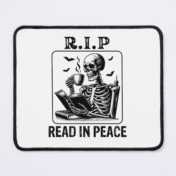 Item preview, Read in Peace Skelton designed and sold by 6thStDesigns.