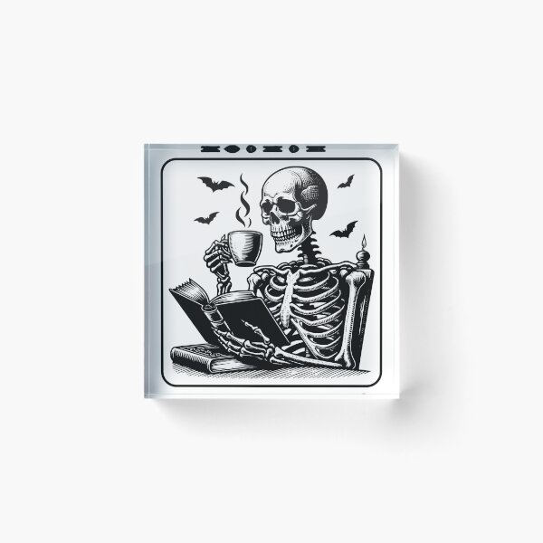 Item preview, Read in Peace Skelton  designed and sold by 6thStDesigns.