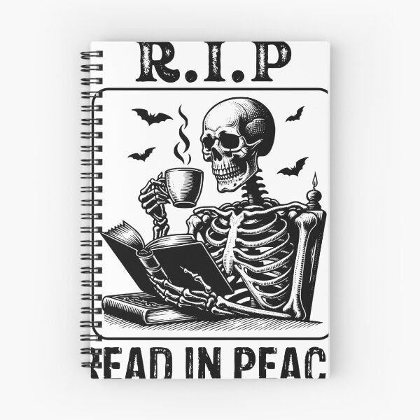 Item preview, Read in Peace Skelton  designed and sold by 6thStDesigns.