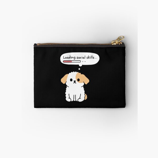 Item preview, Loading Social Skills | Funny Dog Meme | Introvert Humor Kawaii Puppy designed and sold by PinFlick.