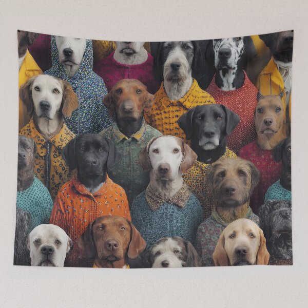 Item preview, Evolved Dog Crowd in Clothes designed and sold by Wall Hues.
