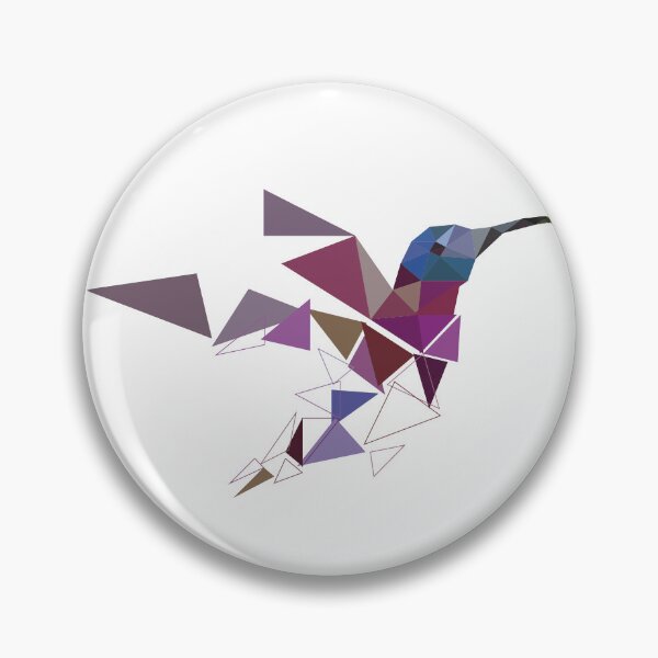 Item preview, Lowpoly Hummingbird – Geometric Nature Art designed and sold by PietroPiva.