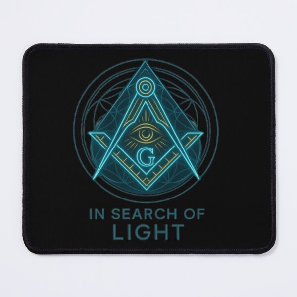 Item preview, Freemason Neon Emblem In Search of Light designed and sold by historyandmore.