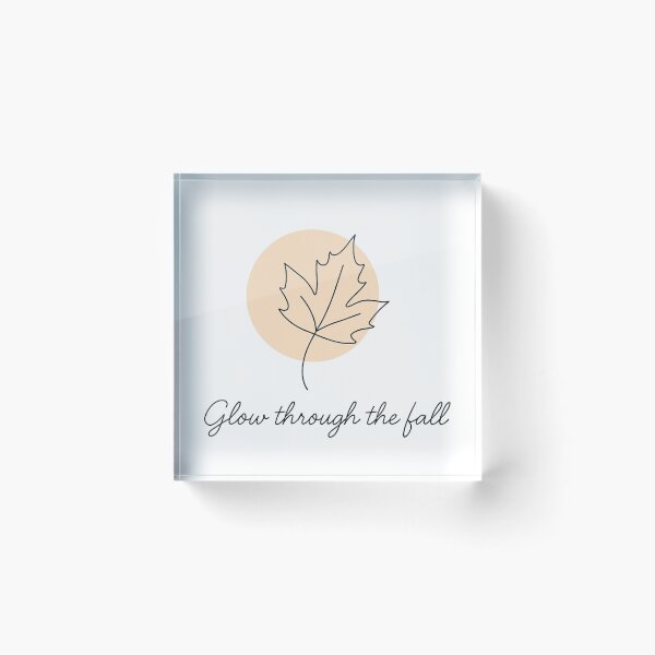 Item preview, Glow Through the Fall – Minimalist One Line Autumn Leaf Design designed and sold by CanvasFox.