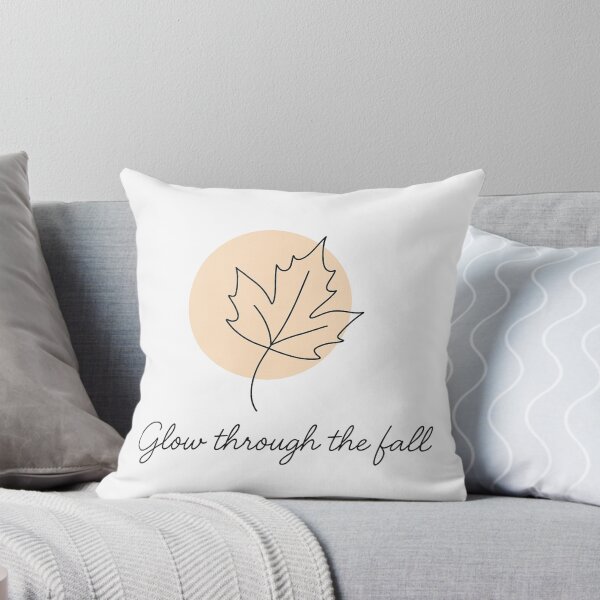 Item preview, Glow Through the Fall – Minimalist One Line Autumn Leaf Design designed and sold by CanvasFox.