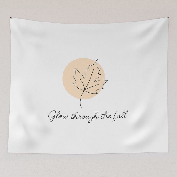 Item preview, Glow Through the Fall – Minimalist One Line Autumn Leaf Design designed and sold by CanvasFox.