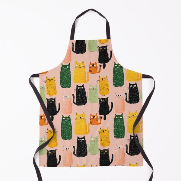 Item preview, Funky Illustrated Cat Pattern designed and sold by Wall Hues.