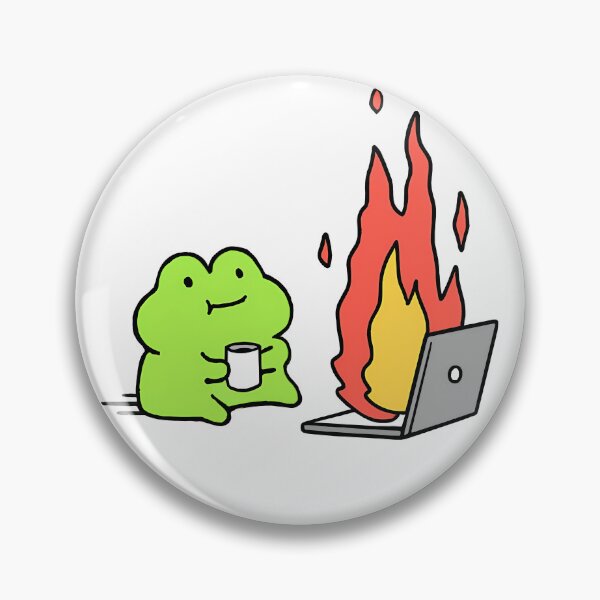Item preview, This is Fine - Cute Frog designed and sold by oops-I-drew-again.