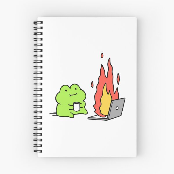 Item preview, This is Fine - Cute Frog designed and sold by oops-I-drew-again.