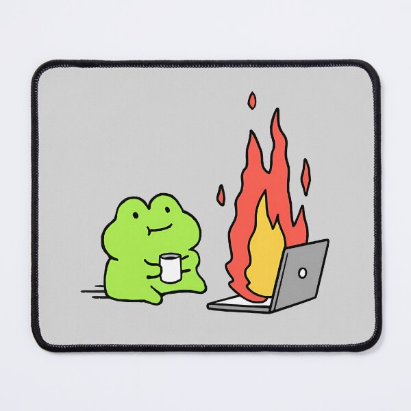 Item preview, This is Fine - Cute Frog designed and sold by oops-I-drew-again.