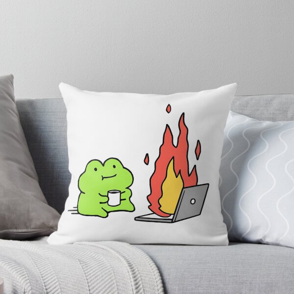 Item preview, This is Fine - Cute Frog designed and sold by oops-I-drew-again.