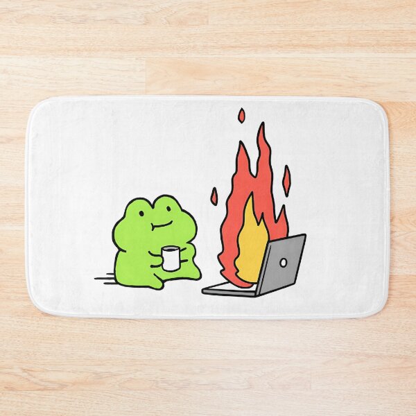 Item preview, This is Fine - Cute Frog designed and sold by oops-I-drew-again.