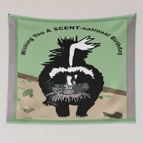 Item preview, A Skunk Wishes Someone a SCENTsational Birthday designed and sold by kristalcurt.