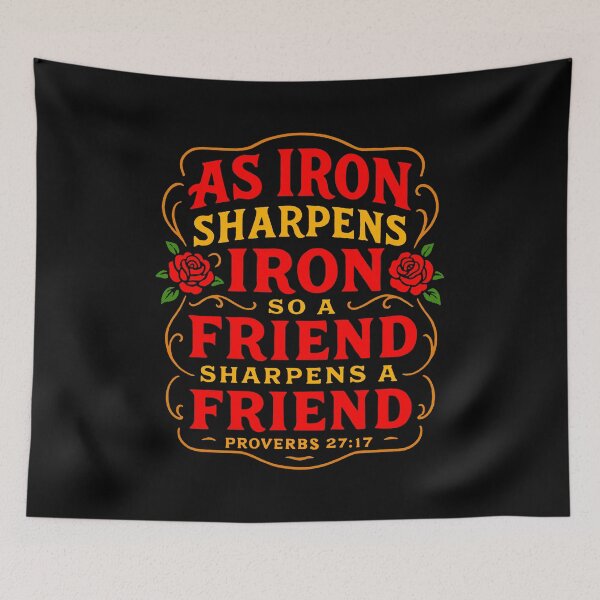 Item preview, Proverbs 27:17 As Iron Sharpens Iron So A Friend Sharpens A Friend designed and sold by plushism.